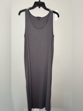 Eileen Fisher Women’s Gray Jersey Stretch Sleeveless Casual Maxi Dress - Size M